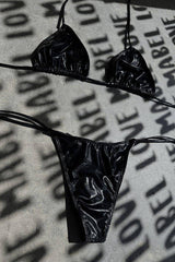 Latex Black Bikini