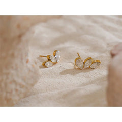 Marquise-Cut Cubic Zirconia Earrings