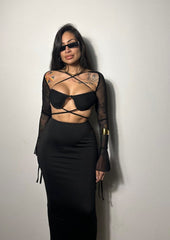 Black Matching Skirt Set