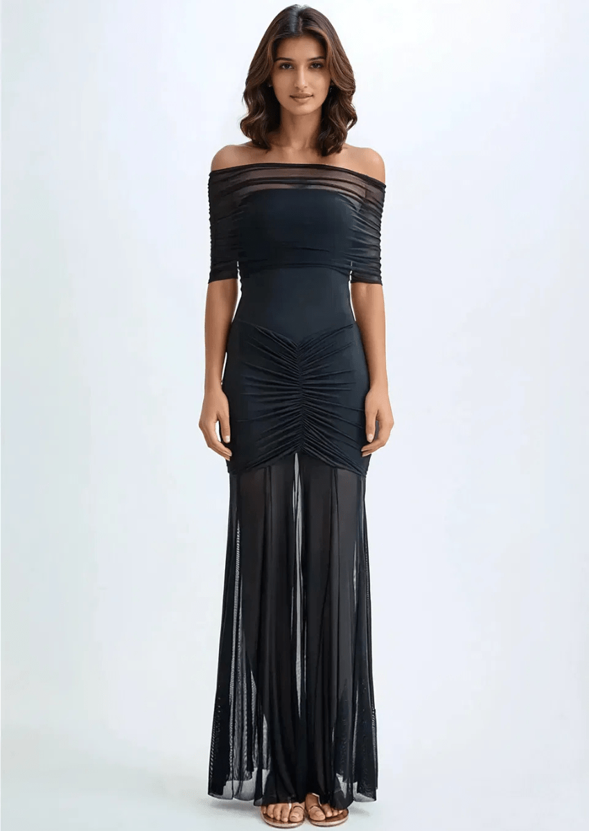 Mesh Off-Shoulder Dresses