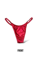 METALLIC 2-TEILIGER BIKINI ROT