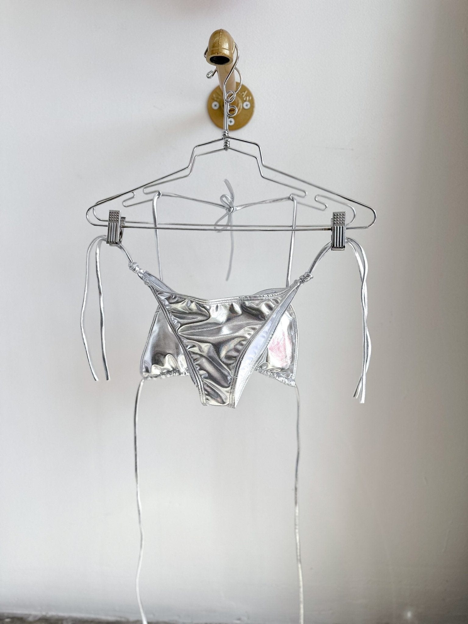 METALLIC 2-TEILIGER BIKINI SILBER