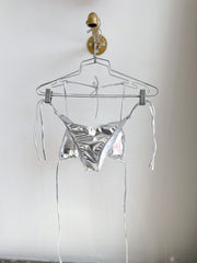 METALLIC 2-TEILIGER BIKINI SILBER