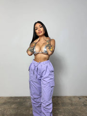 METALLIC 2-TEILIGER BIKINI SILBER