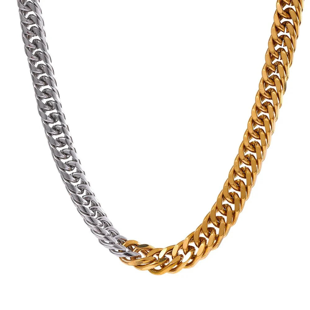 Mixed Bracelet and Chain Necklace