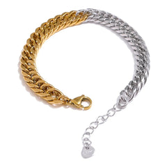 Mixed Bracelet and Chain Necklace