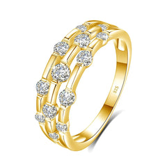 Multi-Layer Moissanite Ring