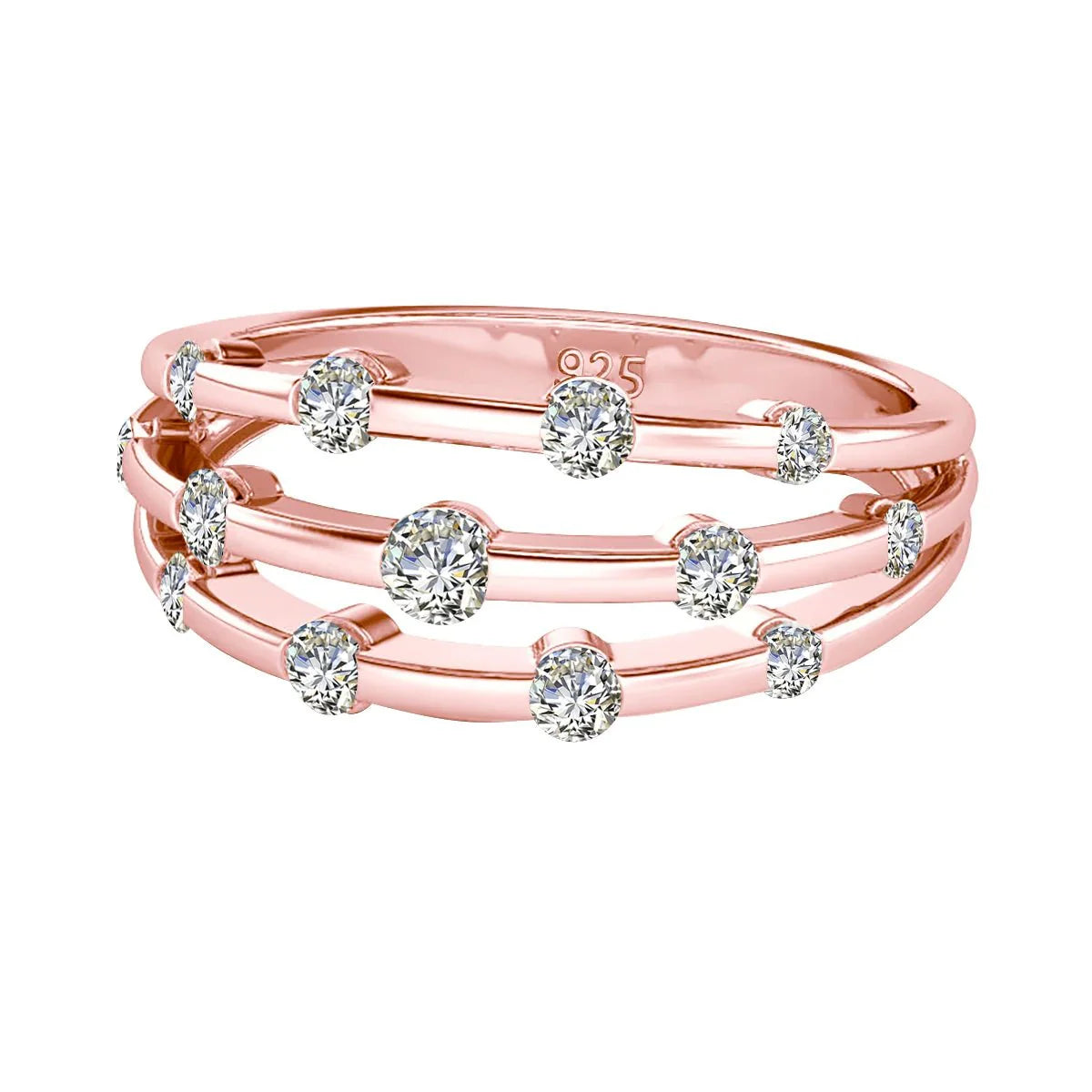 Multi-Layer Moissanite Ring