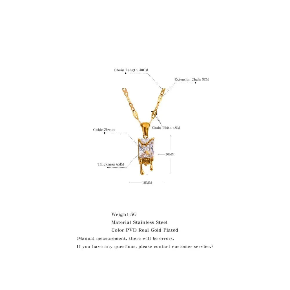 Necklace with Cubic Zirconia Pendant