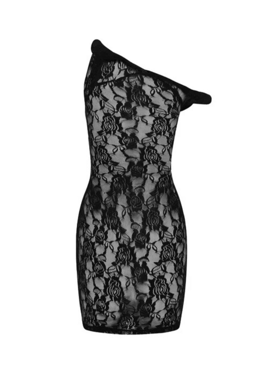 Off-Shoulder Lace Mini Dress