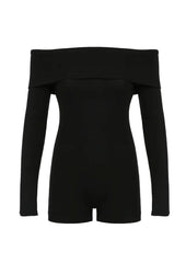 Off-Shoulder Long Sleeve Romper