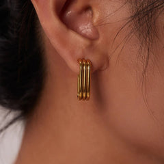 Parallels Hoops Earrings