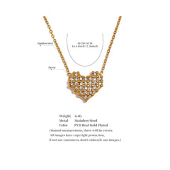 Pave Heart Pendant Necklace