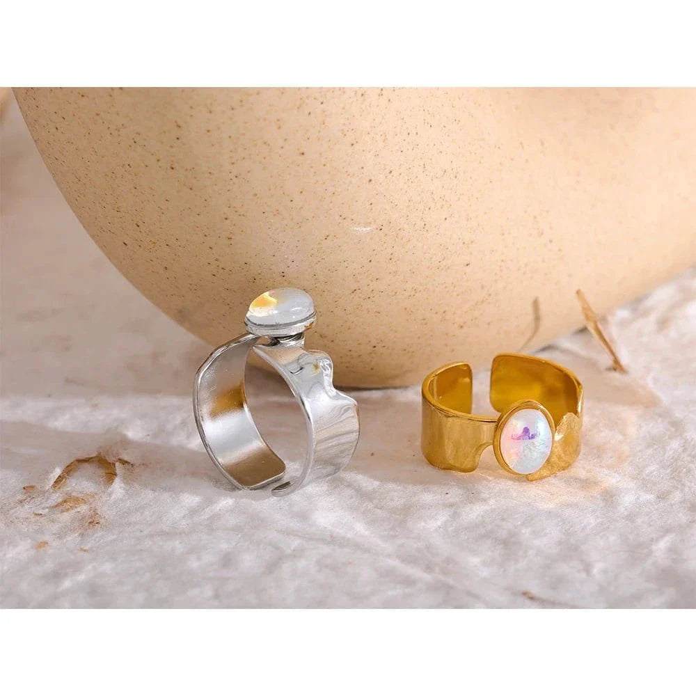 Adjustable Large Size Rings Pearl Adjustable Rings – Krzno