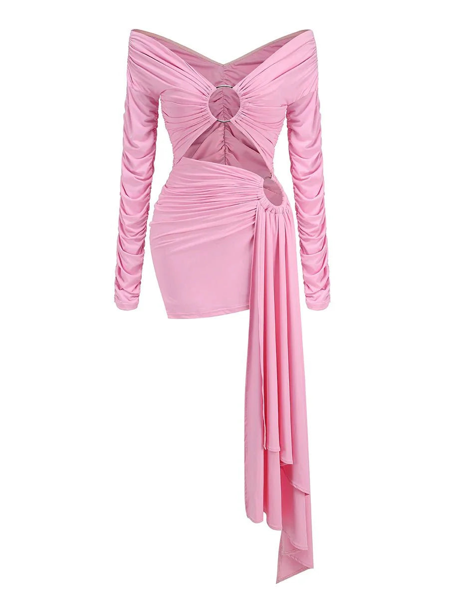 Pink Long Sleeve Dress