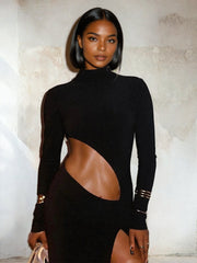 Slash Cut-Out Maxi Dress