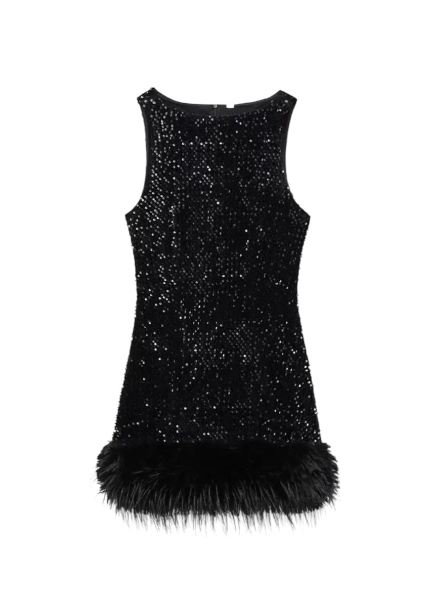 Sparkling Raven Mini Dress