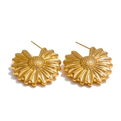 Sunlit Daisy Hoop Earrings