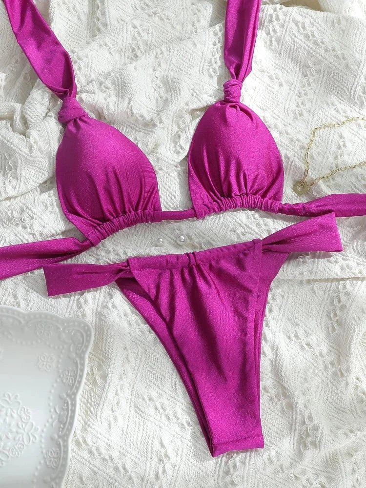 Tiedown Two-Piece Bikini Swimsuit