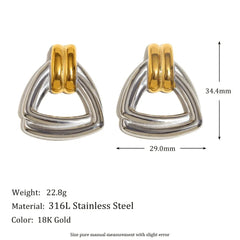 Triangular Knot Earrings