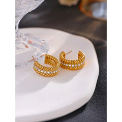 Twist Rope Hoop Earrings