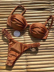 Two-piece push-up bikini swimsuit