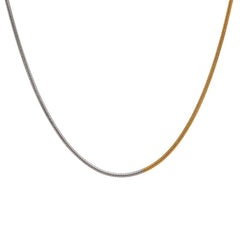 Two tone Snake Chain Necklace