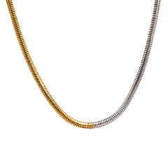 Two tone Snake Chain Necklace