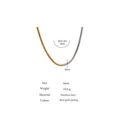 Two tone Snake Chain Necklace