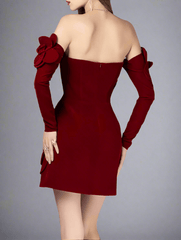 Velvet Floral Mini Dress