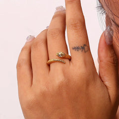 Vintage Stainless Snake Rings For Women