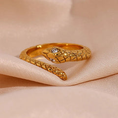 Vintage Stainless Snake Rings For Women