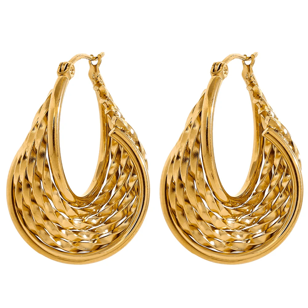Weaved Spirals Hoop Earrings