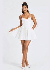 White Corset Mini Dress