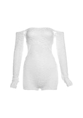 White See-Through Romper