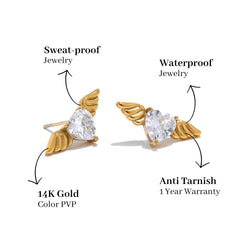Wing Stud Earrings for Women