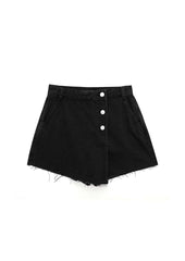 Denim wrap skort