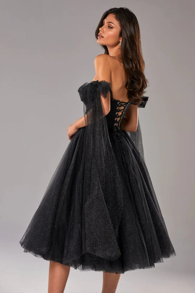 Sparkly Off Shoulder Tulle Dress