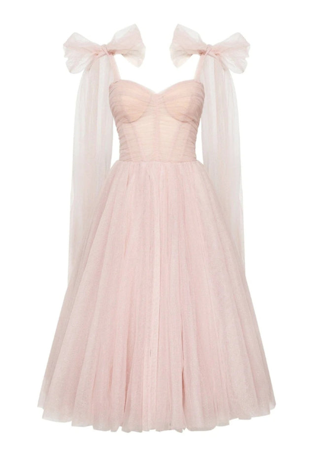 Sparkly Off Shoulder Tulle Dress