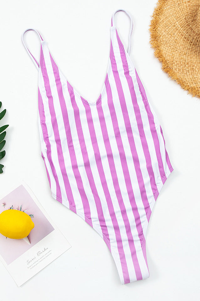 Stripe One Piece Swimsuit