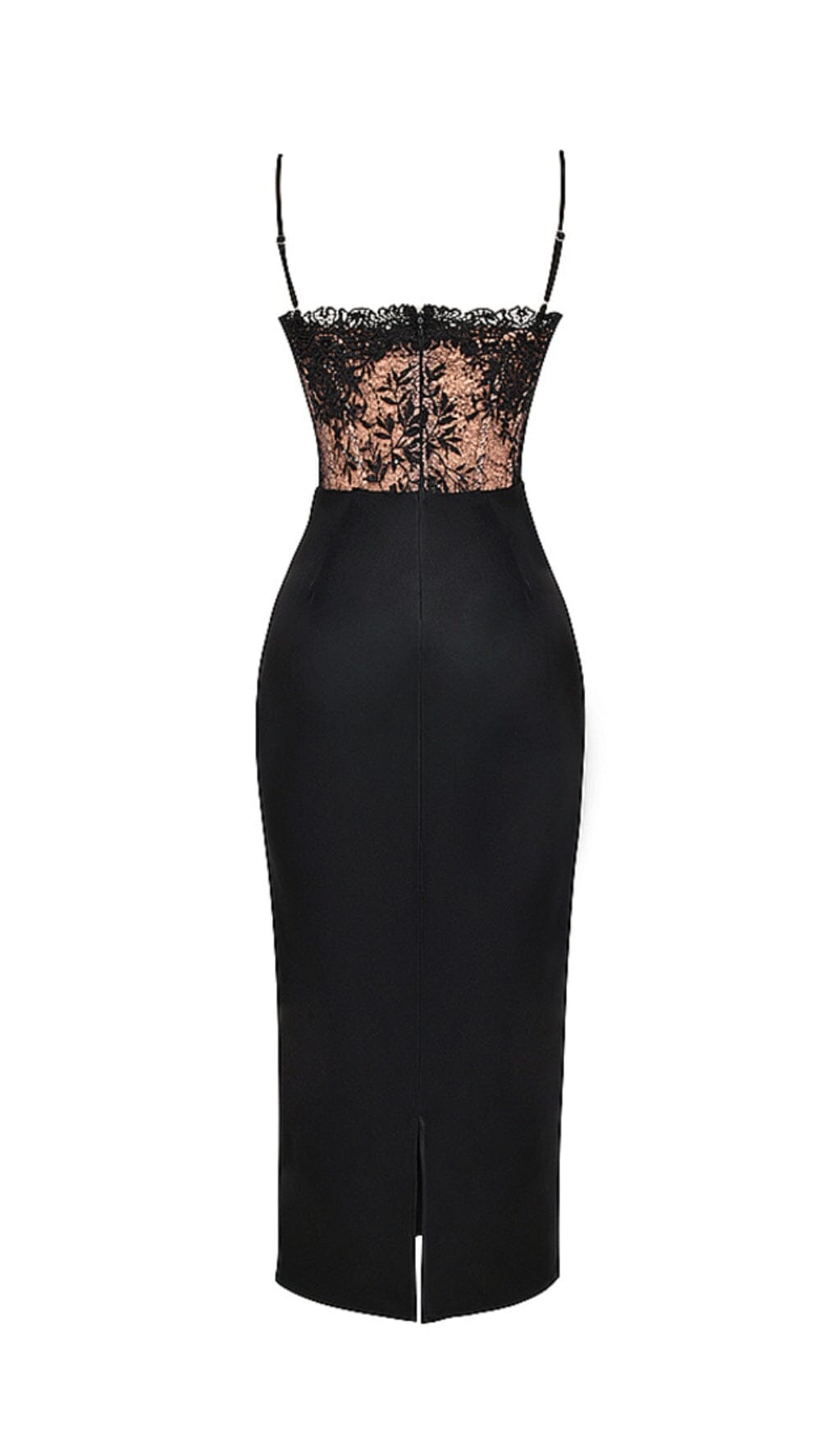 Black Satin And Lace Corset Dress