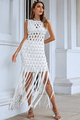 Denisa Sleeveless Tassel Dress