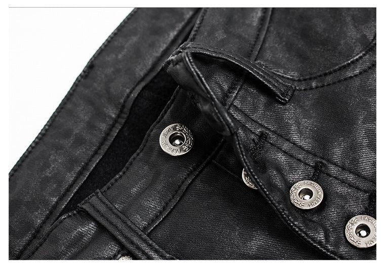 Black Leopard Pants