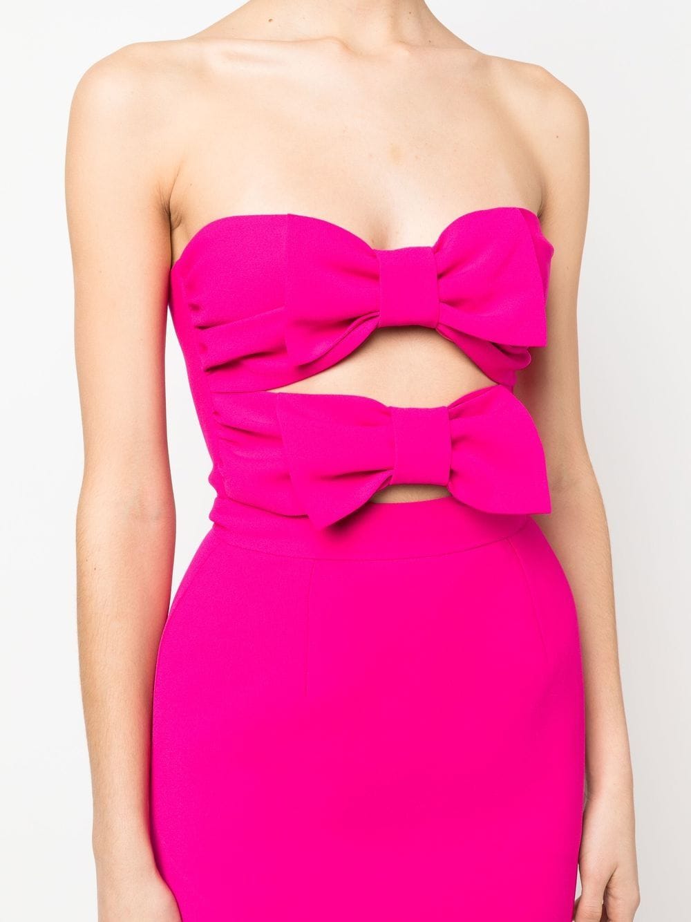 Cut Out Strap Mini Dress In Pink