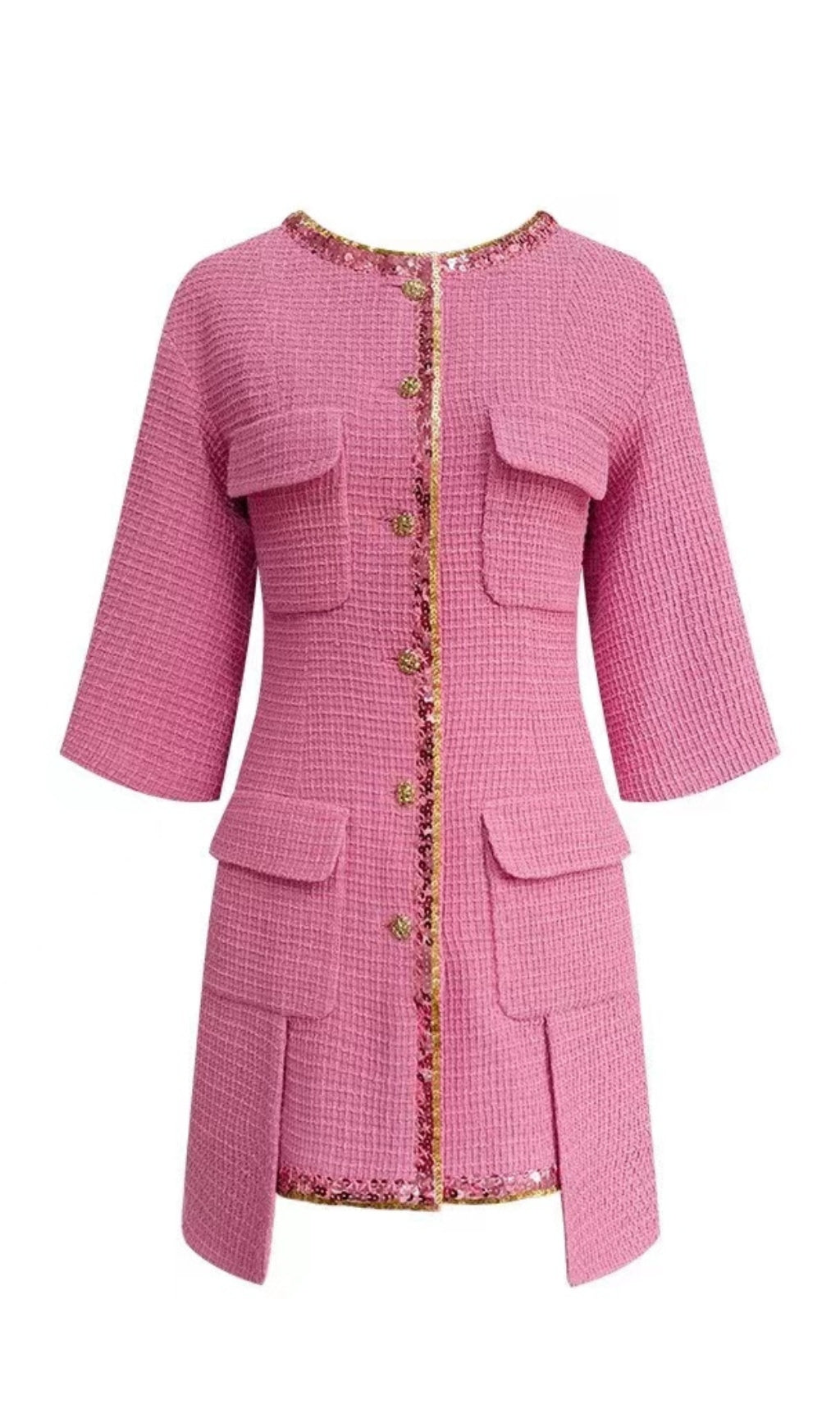 Pink WEAVE COAT