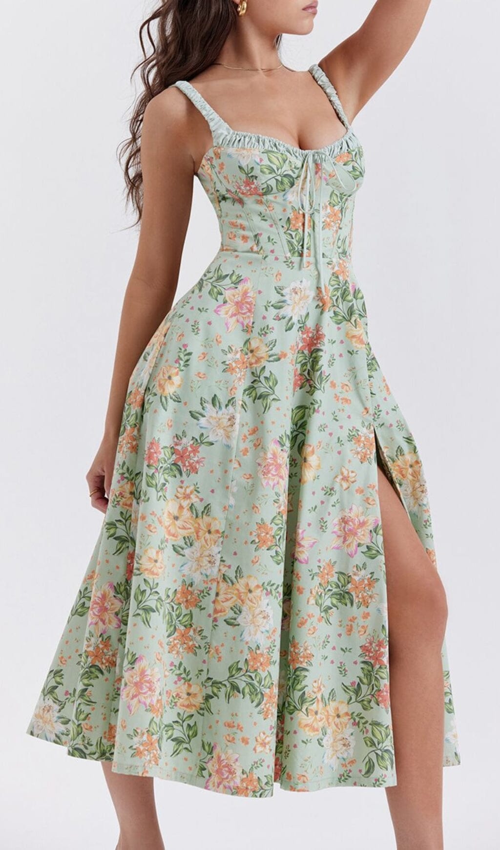 Light JADE Print Bustler Sundress