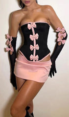 Corset BowKnot Two Piece Set