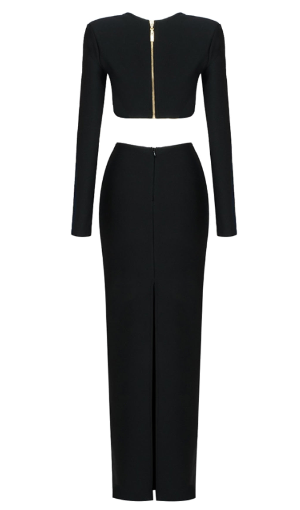 Cut Out Waist Maxi Dress In Black