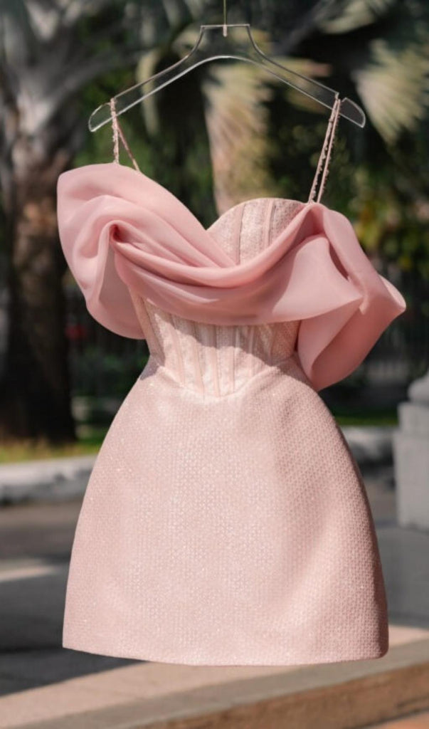 pink corset mini dress Strap Corset Mini Dress In Pink – Krzno