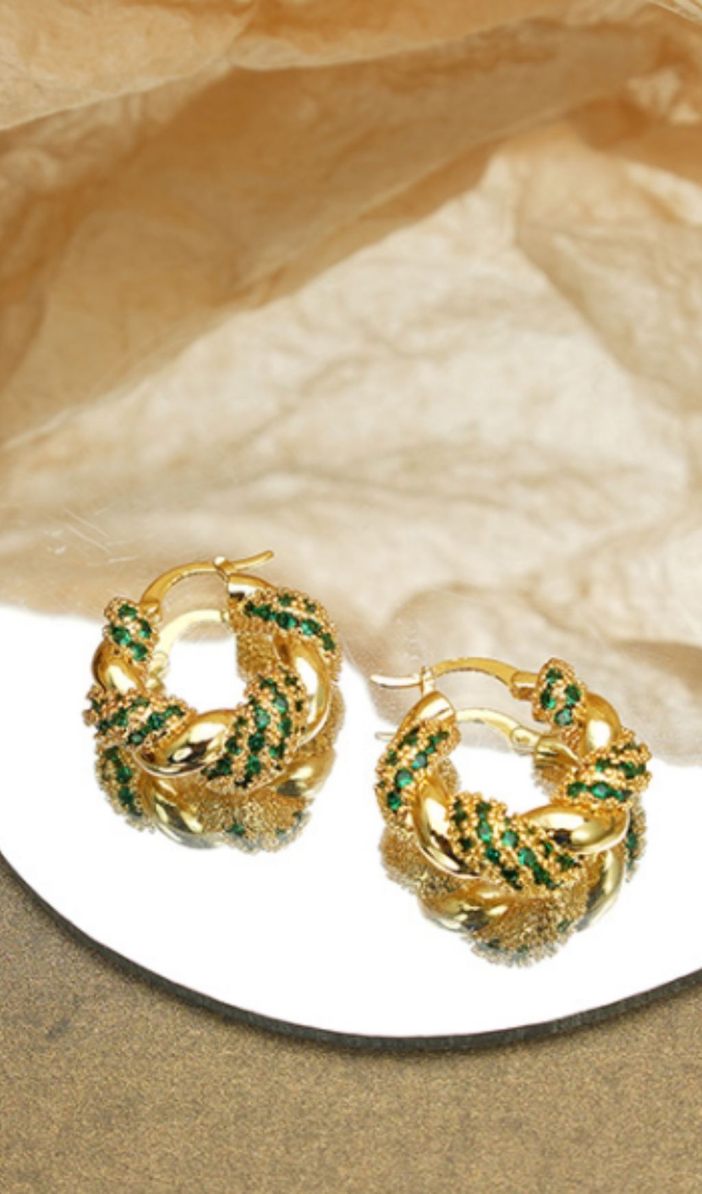 18K Gold Vintage Gold Earrings